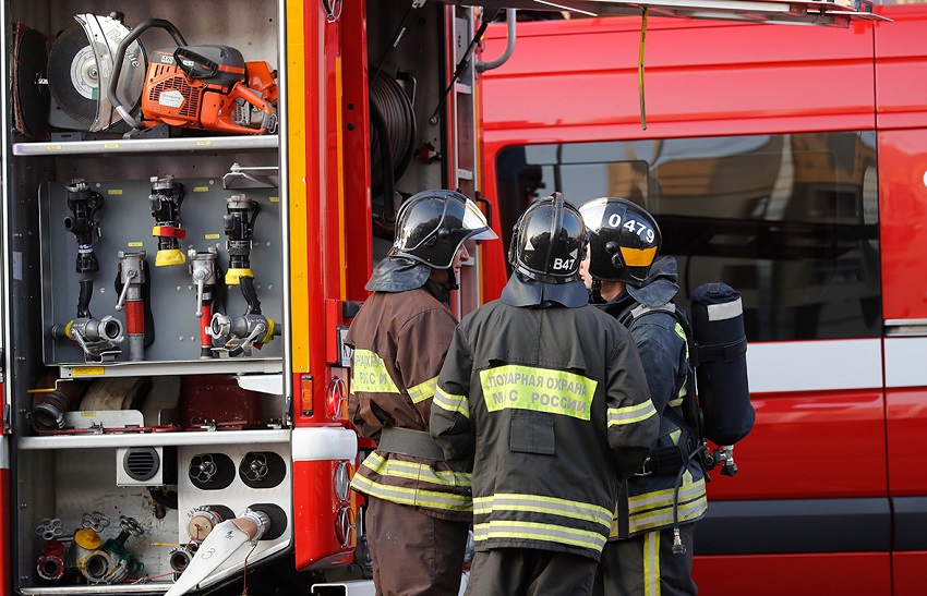 Пермские пожарные спасли из горящего дома трех взрослых, двух детей, двух котов и ежа
