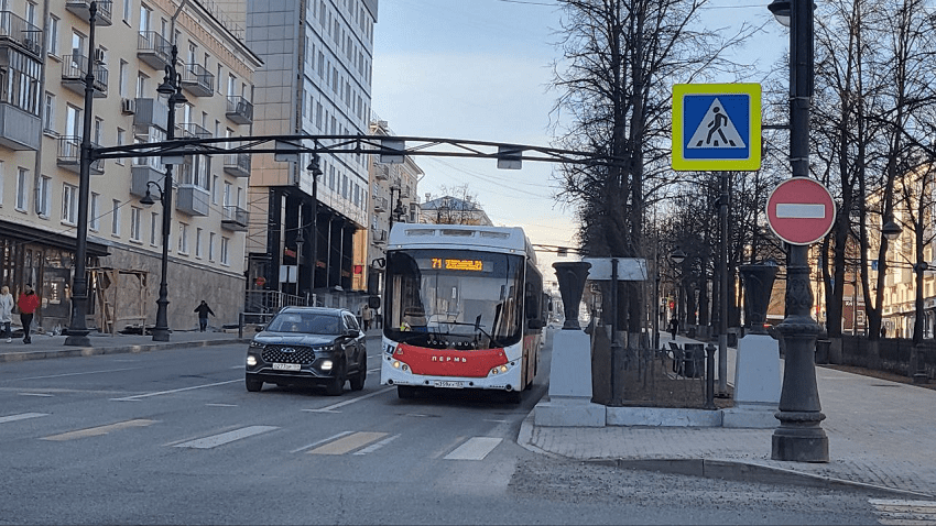 В Перми выделенные полосы для автобусов продлят на 100-150 метров 
